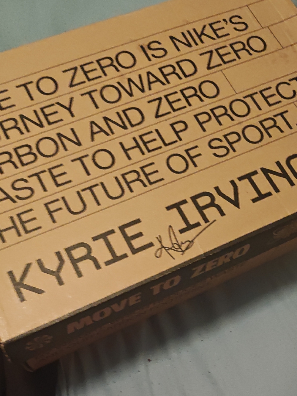 Nike Tan Kyrie Irving Branded Shoes.